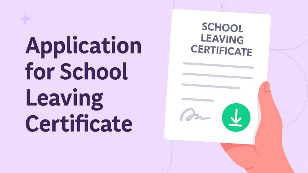 Application for School Leaving Certificate