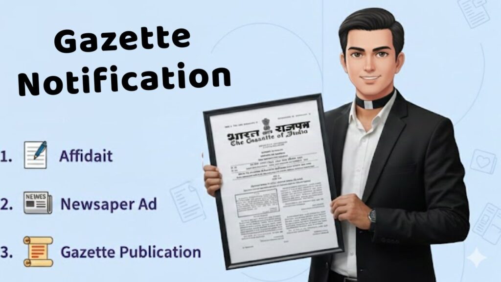 Gazette Notification for Name Change