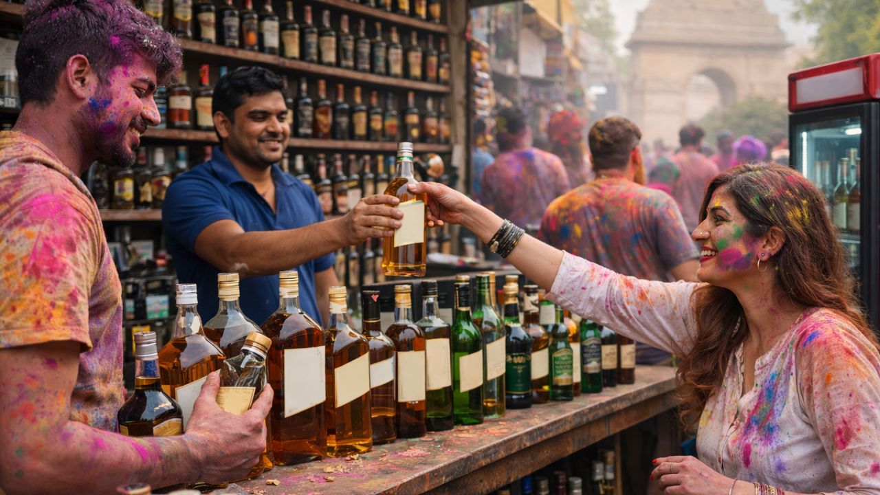 delhi liquor shops remain open on holi