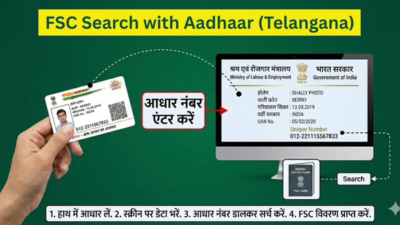 FSC Search with Aadhaar (Telangana)