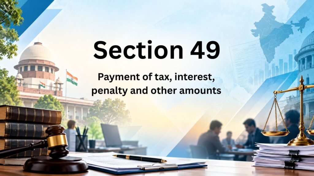 Section 49 - Payment of tax, interest, penalty and other amounts