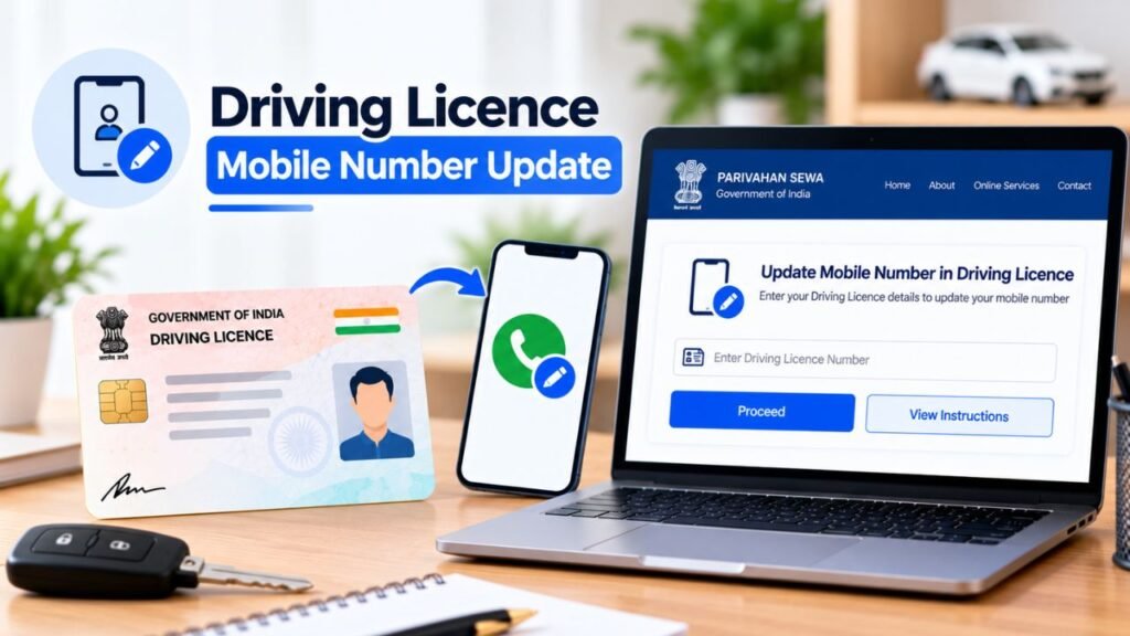 Driving Licence Mobile Number Update